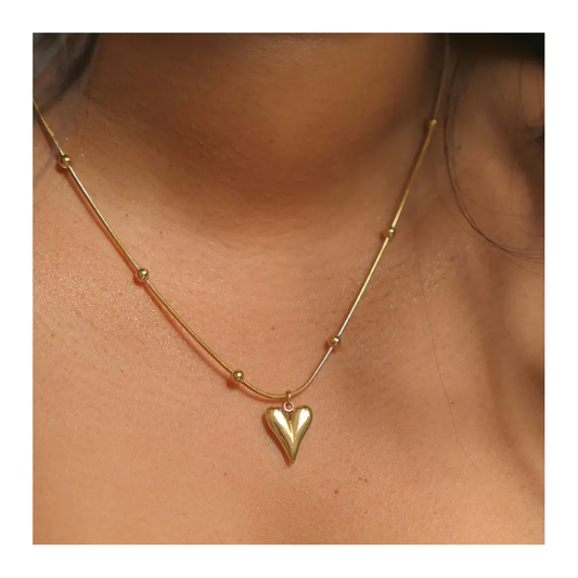 Luv Heart Shaped Pendant Necklace