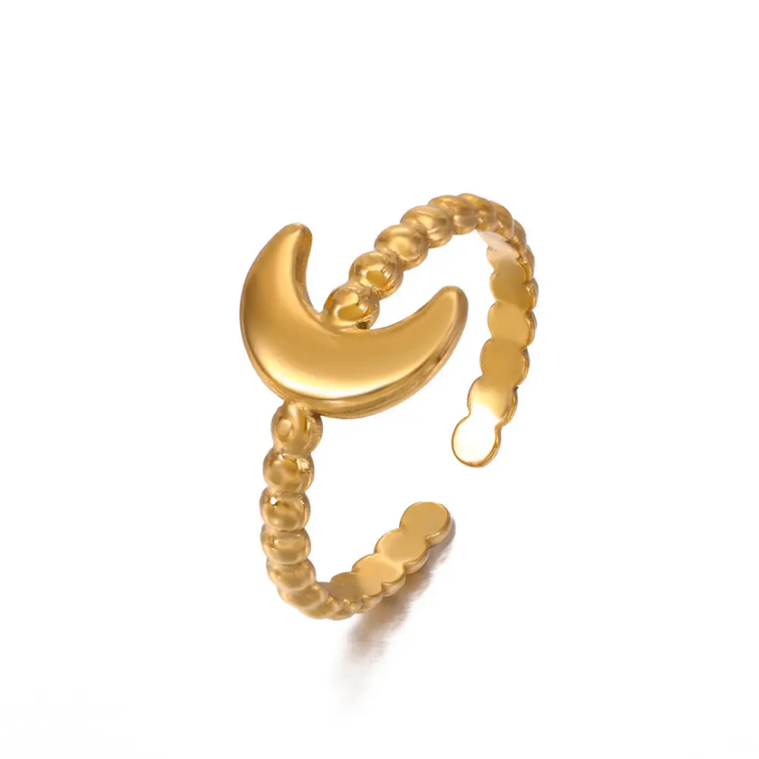 Moon Shaped Adjustable Ring