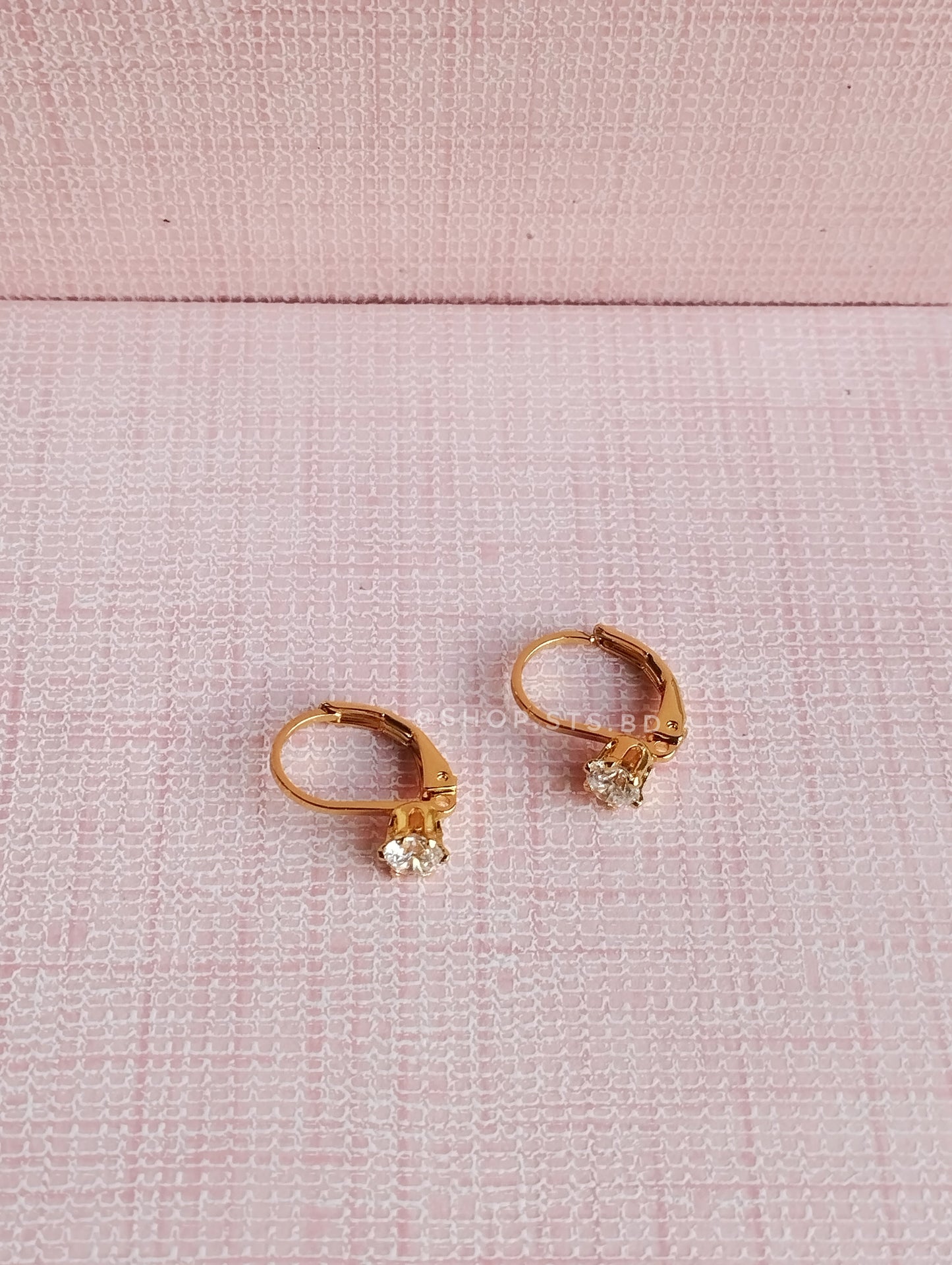 Solitaire Hoop Earrings 1.2 Cm