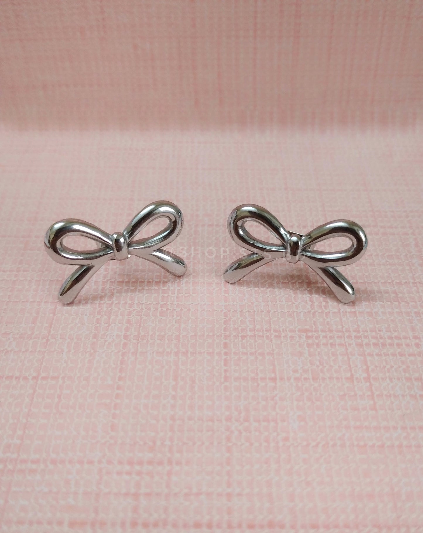 Suki Silver Coloured Bow Shaped Earrings