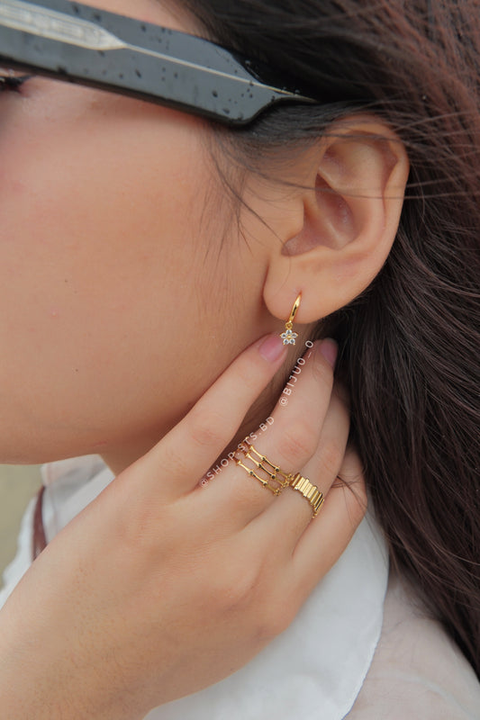 Mini Periwinkle Hoops