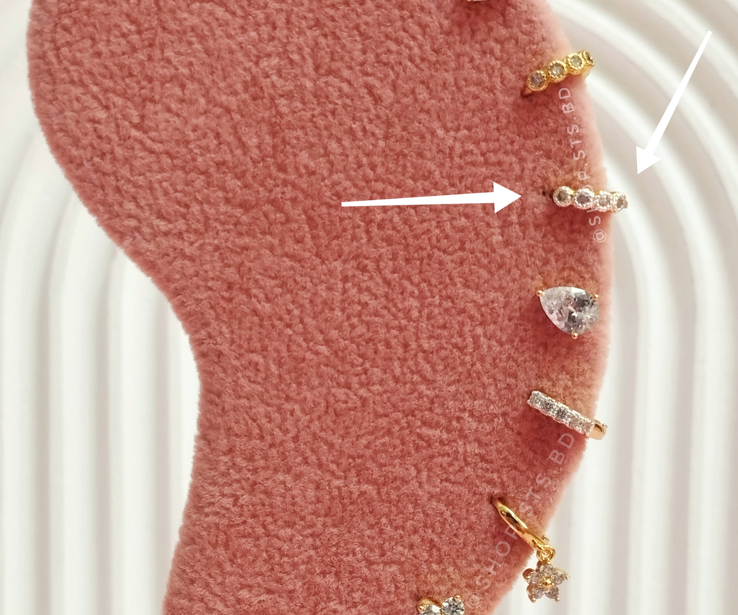 Somi Helix Hoop Earrings 0.6 cm