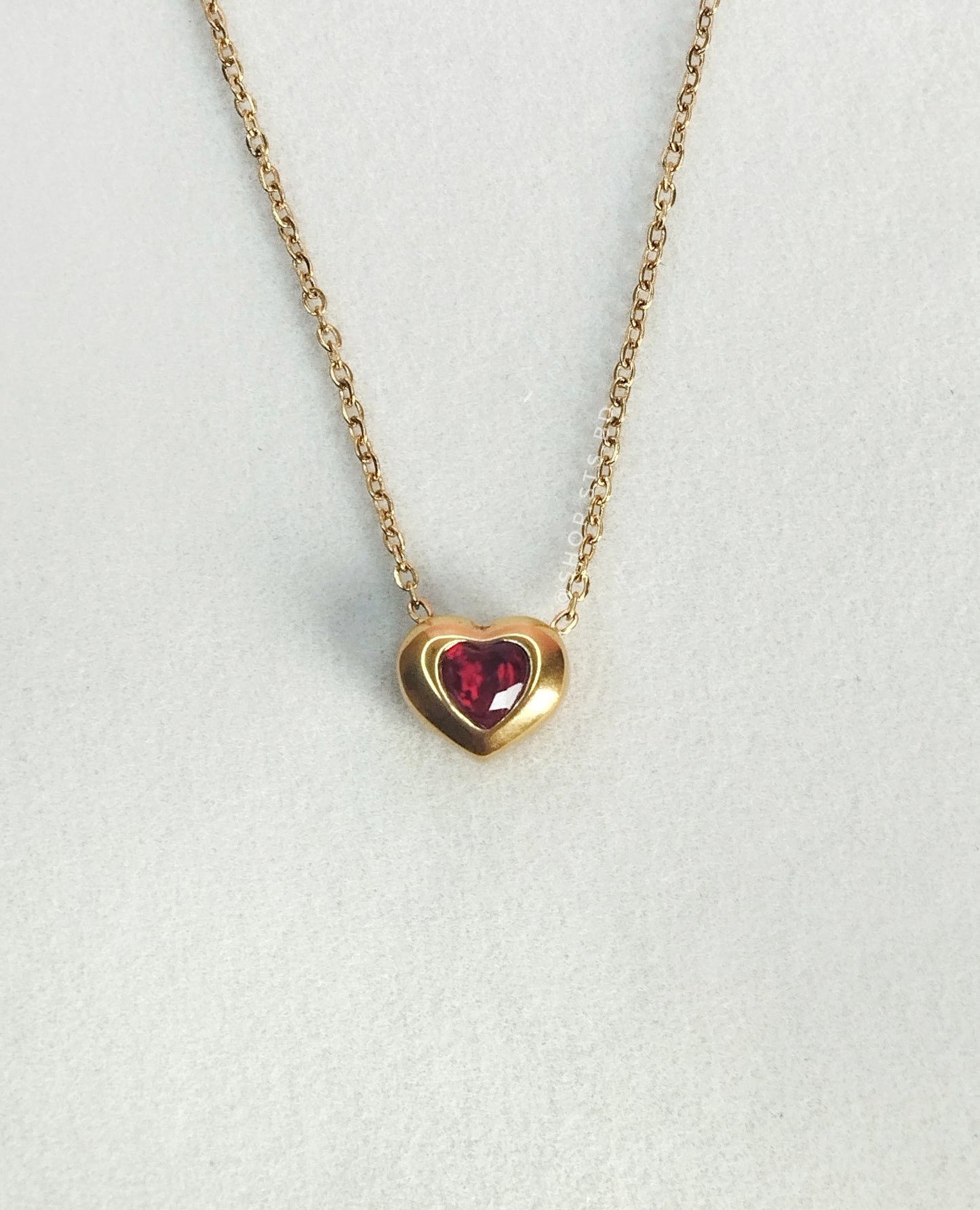 Ruby Heart Necklace