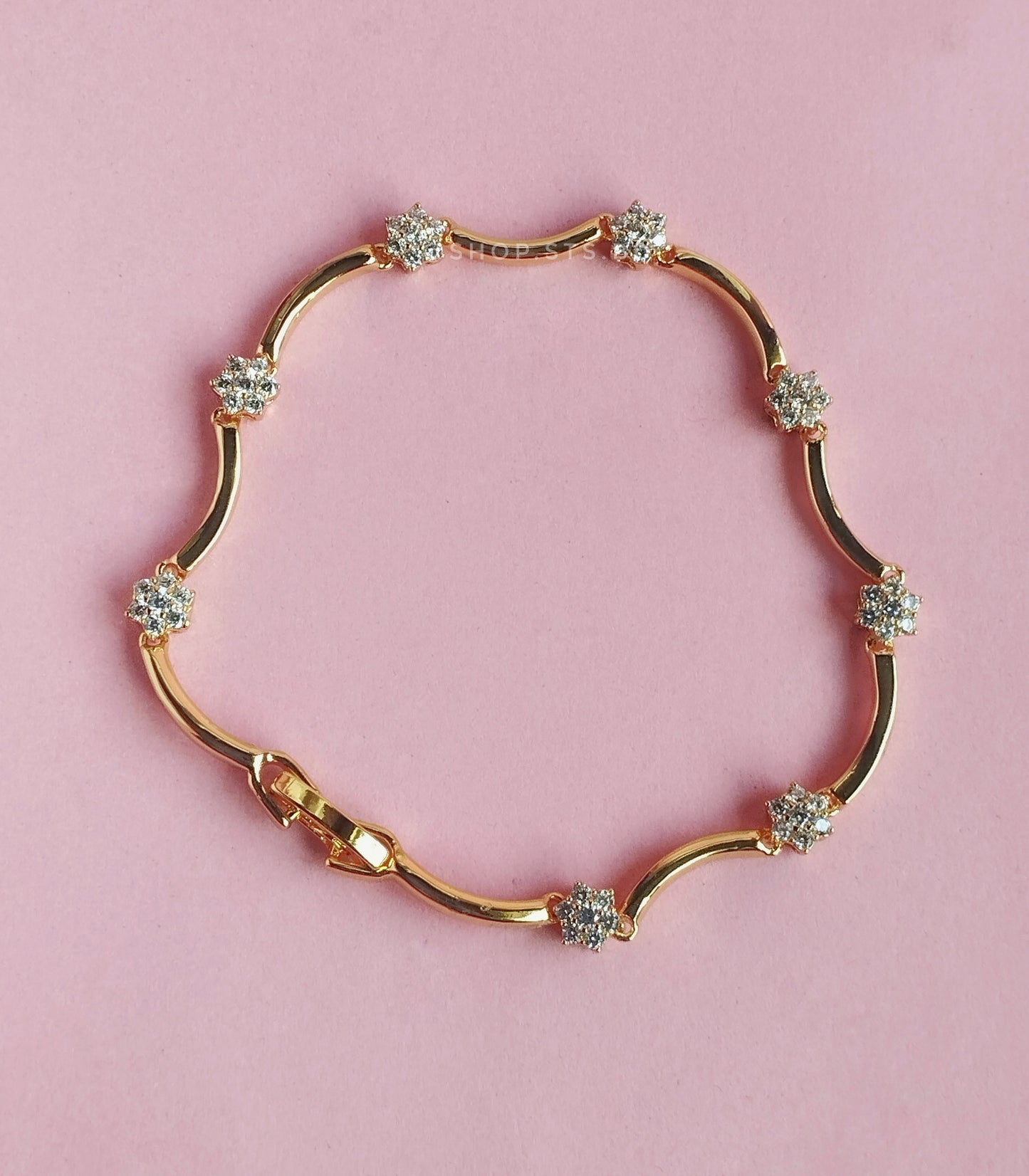 Periwinkle Wavy Chain Bracelet