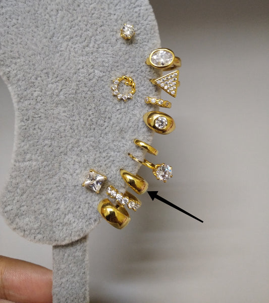 Donatella Mini Hoop Earrings 0.7 cm