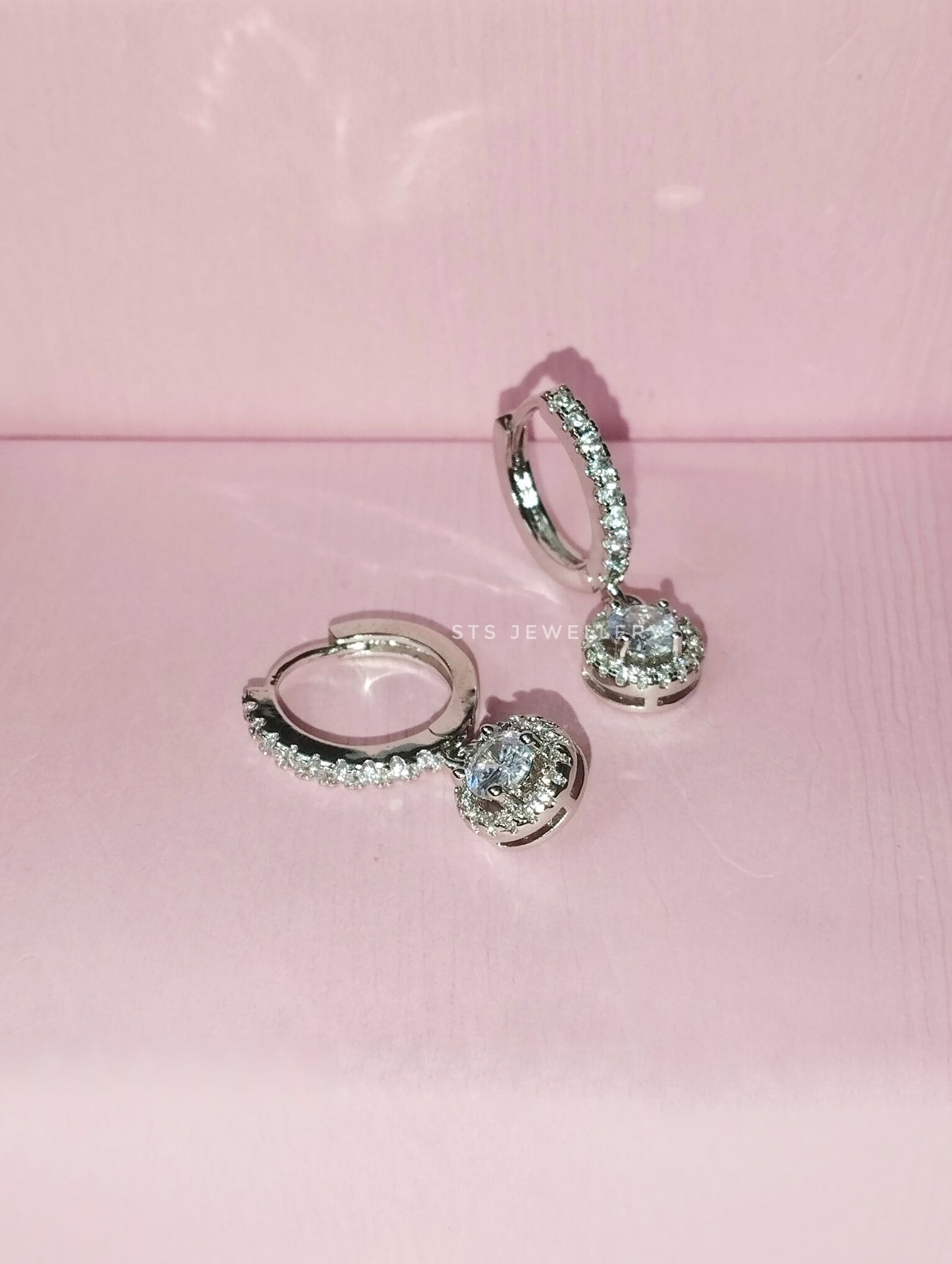 Grace Silver Coloured Hoop Earrings 2.5 Cm