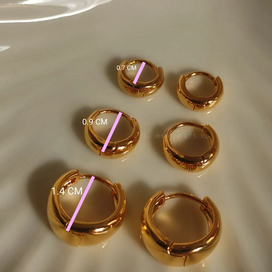 Donatella Hoop Earrings 0.9 Cm - For Upperlobe Ear Piercings