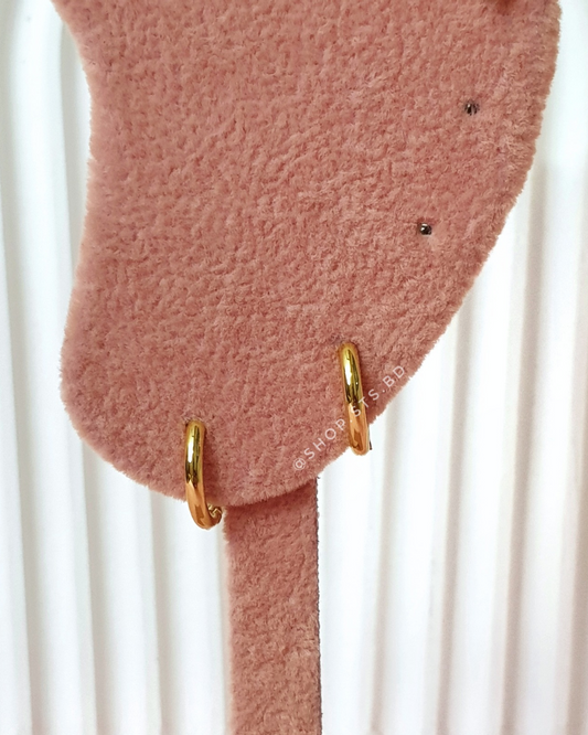 Essential 1.2 Cm Mini Golden Hoop Earrings