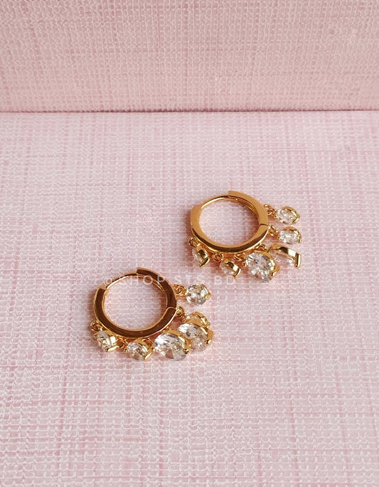 Celine Chandelier Hoop Earrings 2.3 CM in Length