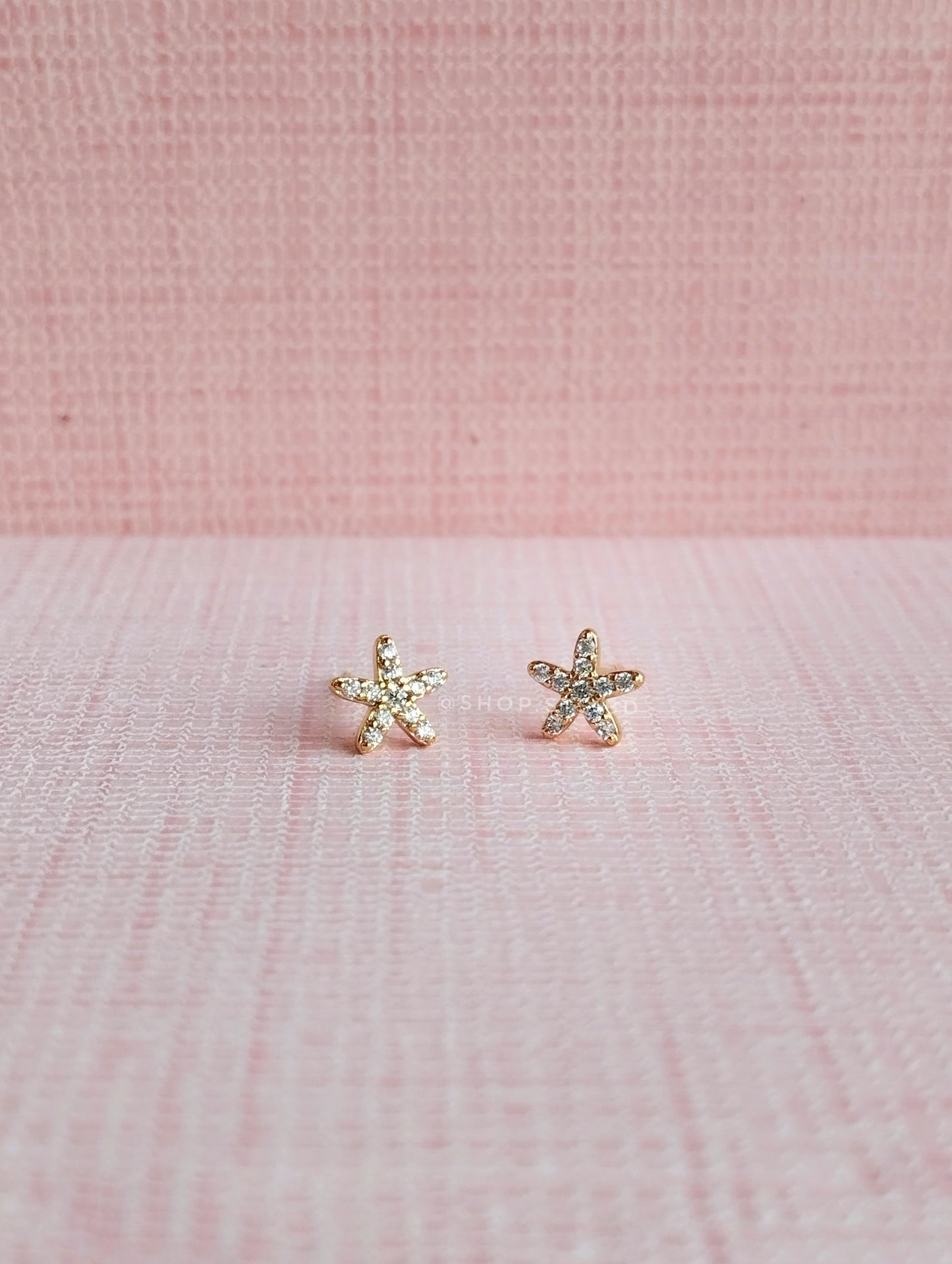 Aster Flower Shaped Stud Earrings for Women