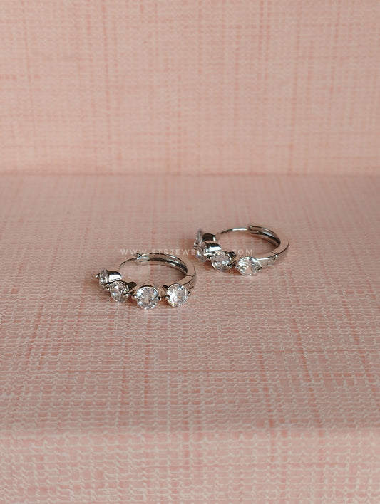 Sophie Silver Coloured Hoop Earrings