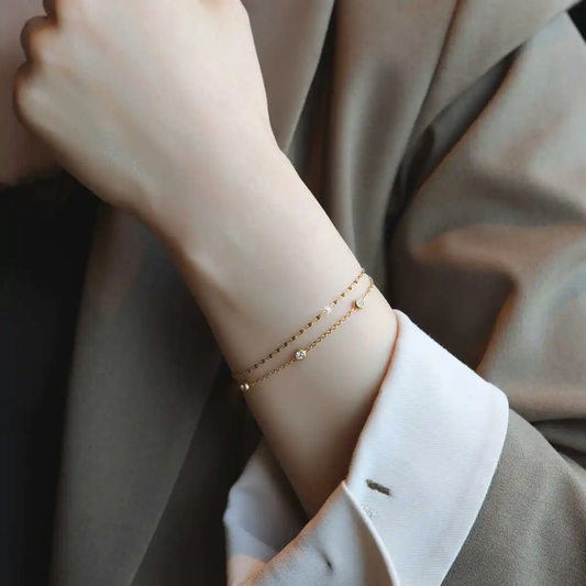 Double Layered Nina Chain Bracelet