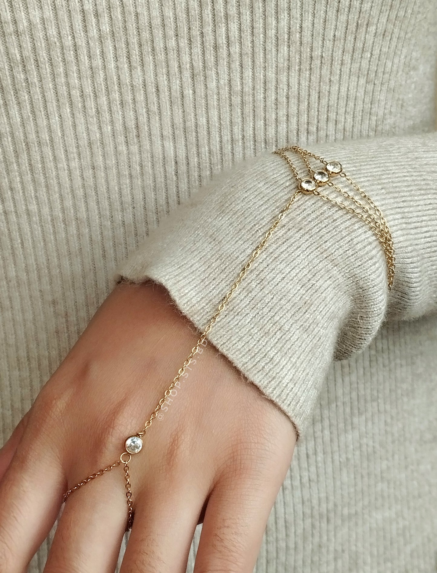 Seraphina 3 layered Hand bracelet Handlet