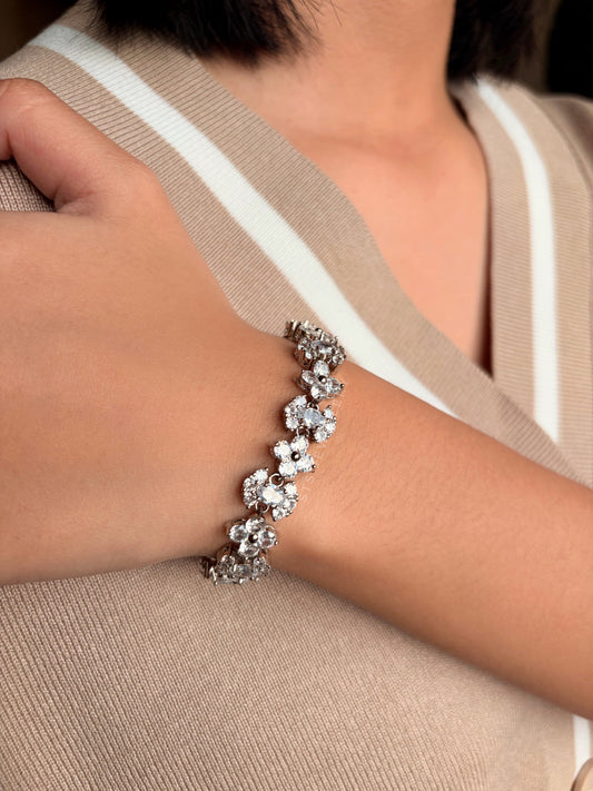 Luxe Silver Coloured Zirconia Bracelet