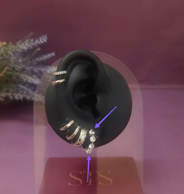 Sophie Silver Coloured Hoop Earrings