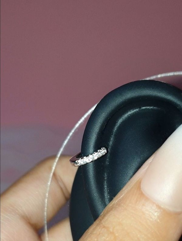 Mira Huggie Helix Hoop Earrings 0.6 cm