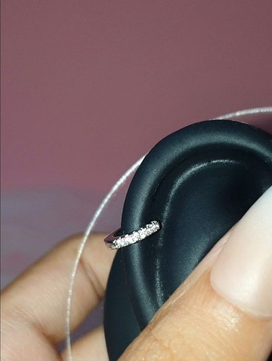Mira Huggie Helix Hoop Earrings 0.6 cm