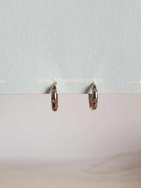 Ej4 Silver Hoops 1 cm