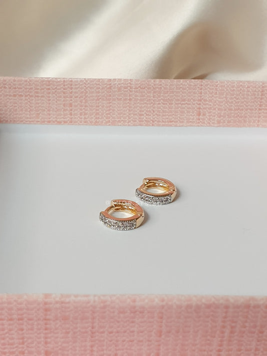 Mika 0.6 Cm Rosegold Mini Huggie Hoop Earrings for Upperlobe piercings