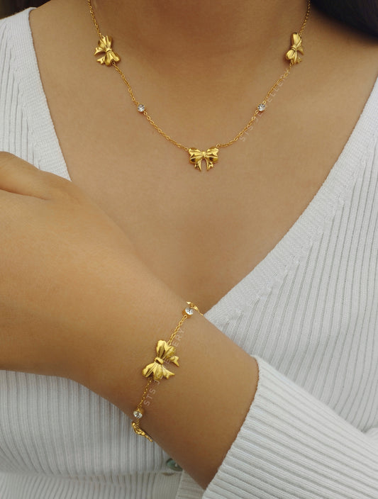 Riona Bow Charm Necklace