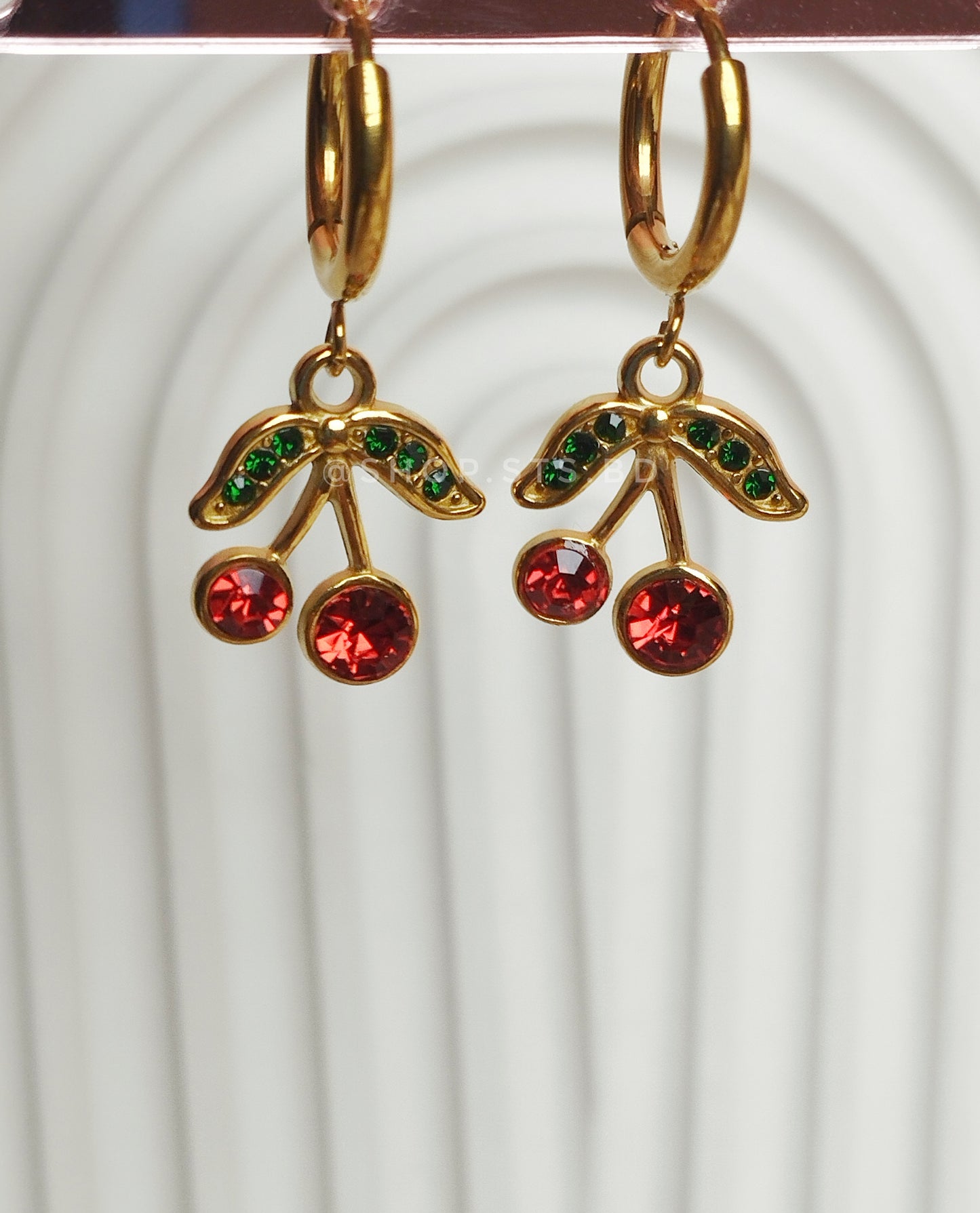 Cherry Hoop Earrings