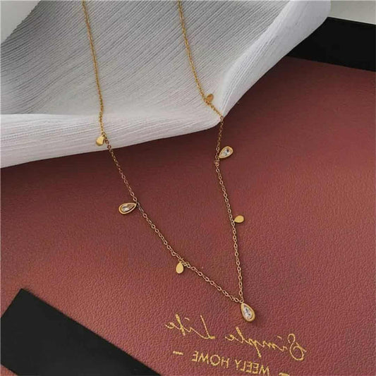 Sparkling Droplets Charm Necklace