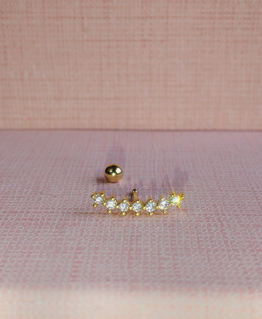 [ 1 piece ] Glimmer Climber Screwback earrings