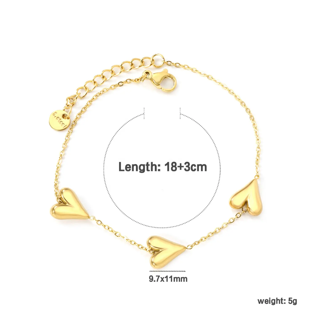 Soul Heart Charm Chain Bracelet