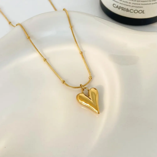 Luv Heart Shaped Pendant Necklace