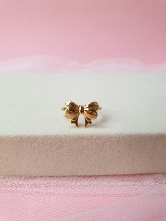 Kawaii Bow Charm Ring - Adjustable