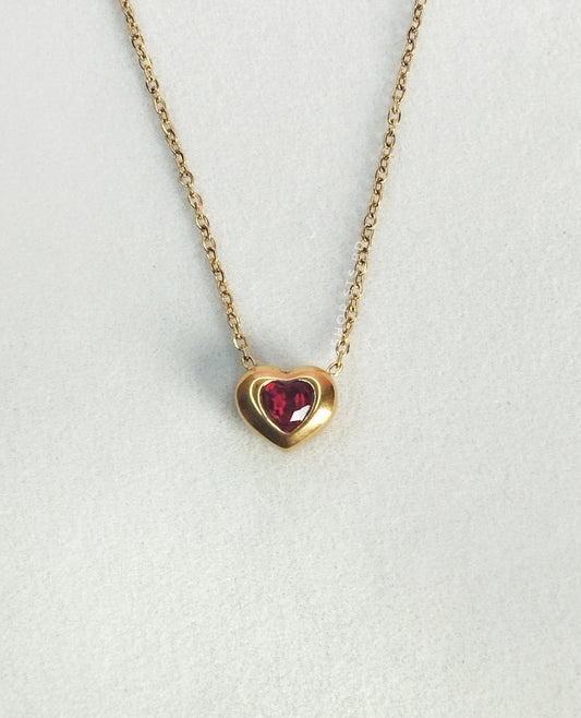 Ruby Heart Necklace
