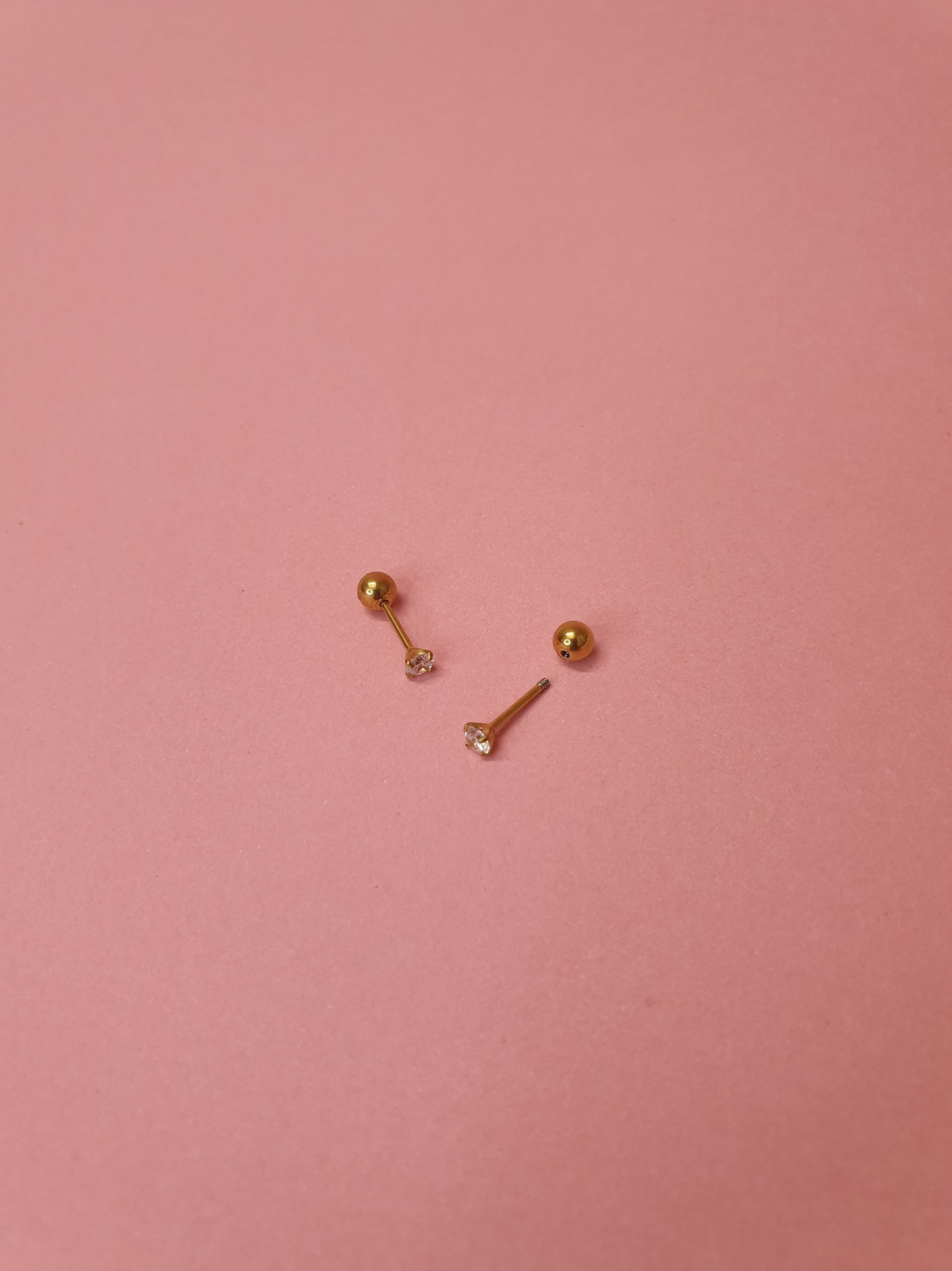 Solitaire Ball Back Stud | Screw Back Stud Earrings