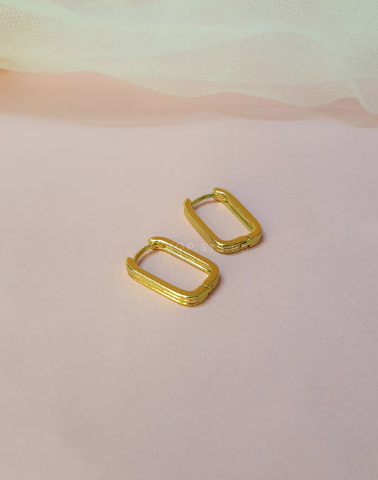 Dakota Rectangular Hoop Earrings -1.7 cm