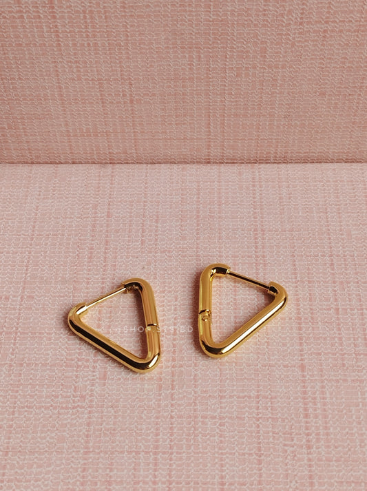 Triangle Hoop Earrings | Stainless steel