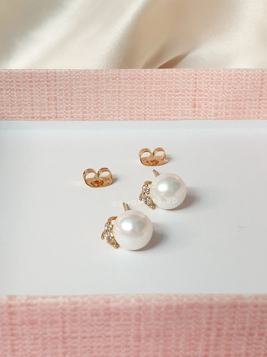 Classic Katy Pearl Stud Earrings