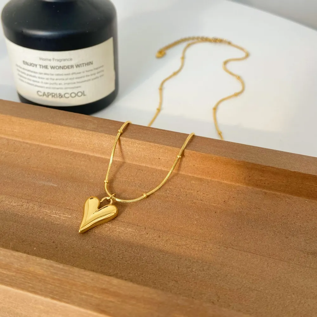 Luv Heart Shaped Pendant Necklace