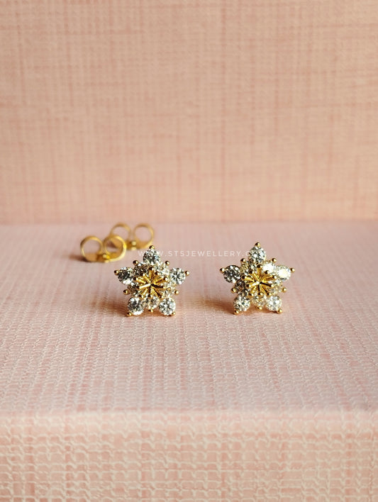 Cardinal Flower Stud Earrings 12mm