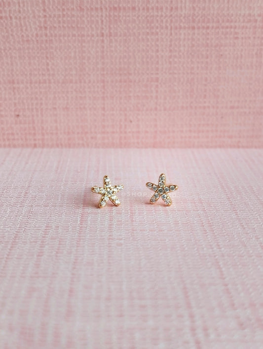 Aster Flower Shaped Stud Earrings for Women