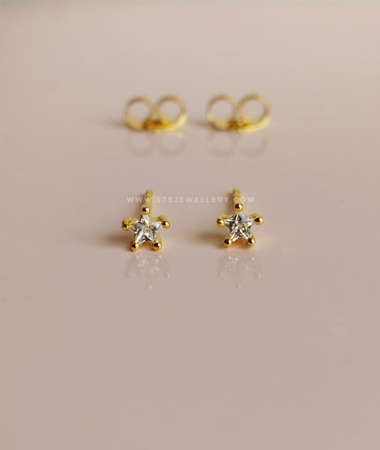 Mini Star Stud Earrings 3mm