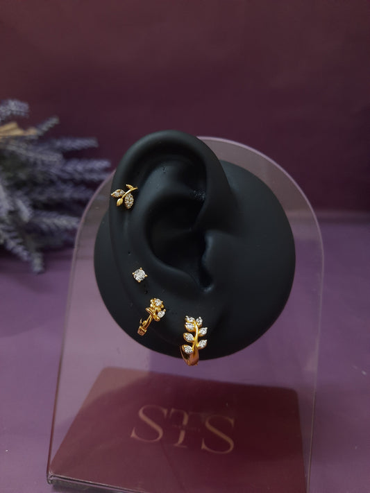 Poppy Mini Hoop Earrings |  For Upper Lobe Piercings 0.8 cm