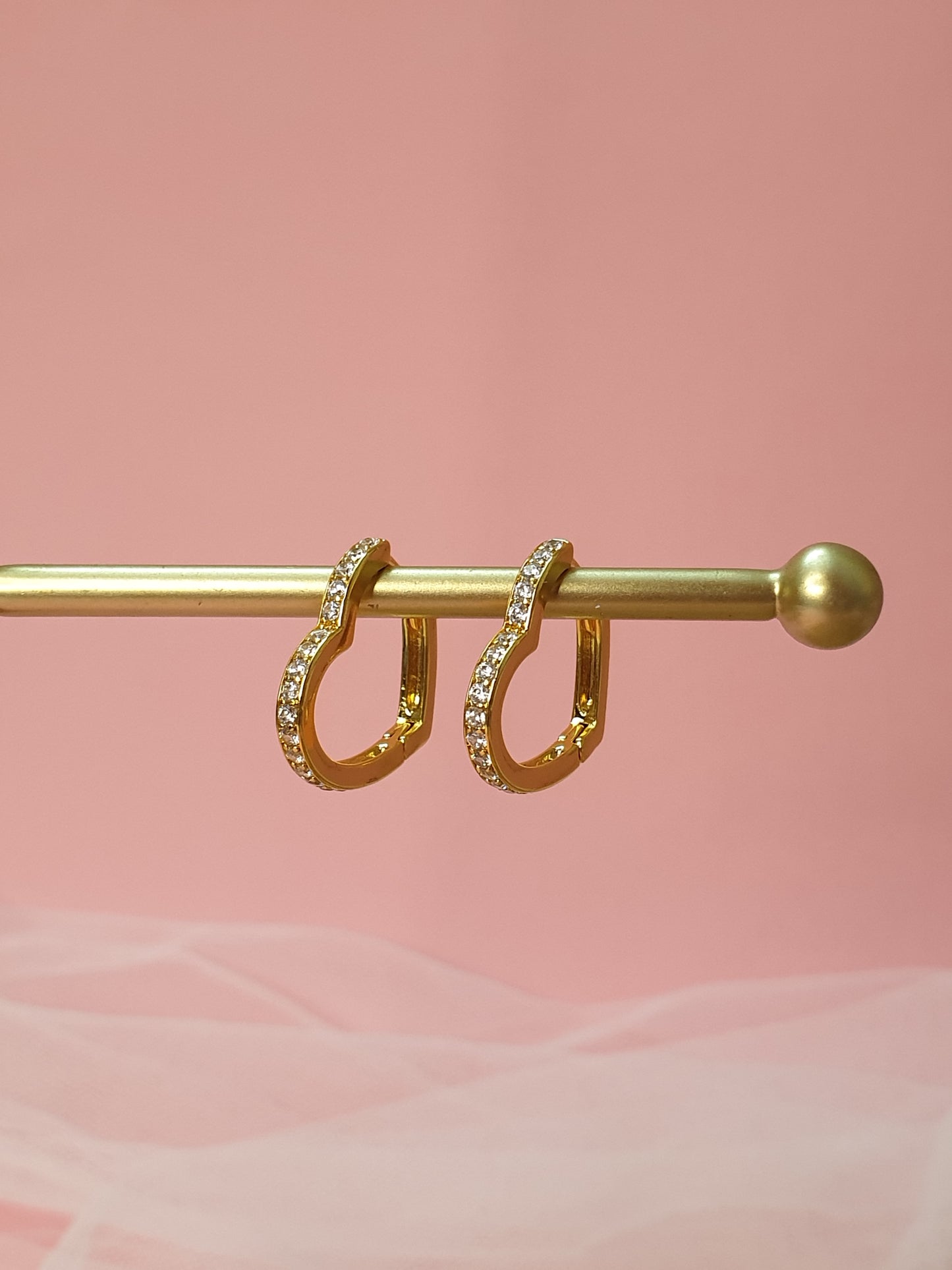 Amore Heart Shaped Hoop Earrings 1.9 Cm