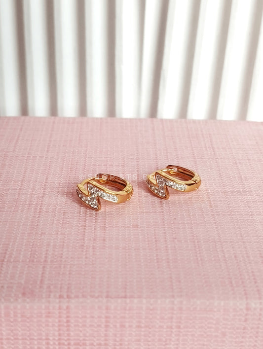 Stormi Hoop Earrings 1.2 Cm Huggie Style