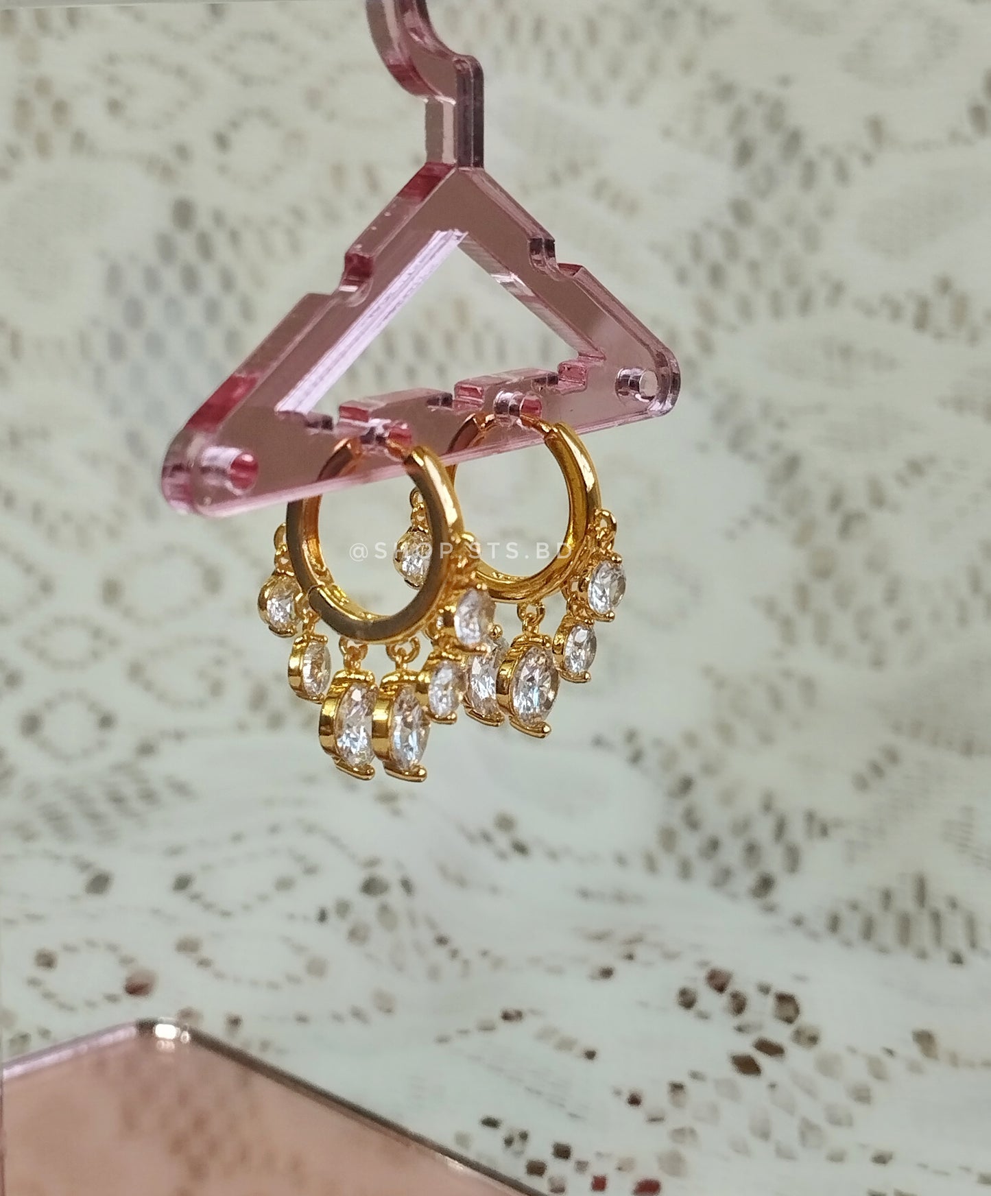 Celine Chandelier Hoop Earrings 2.3 CM in Length