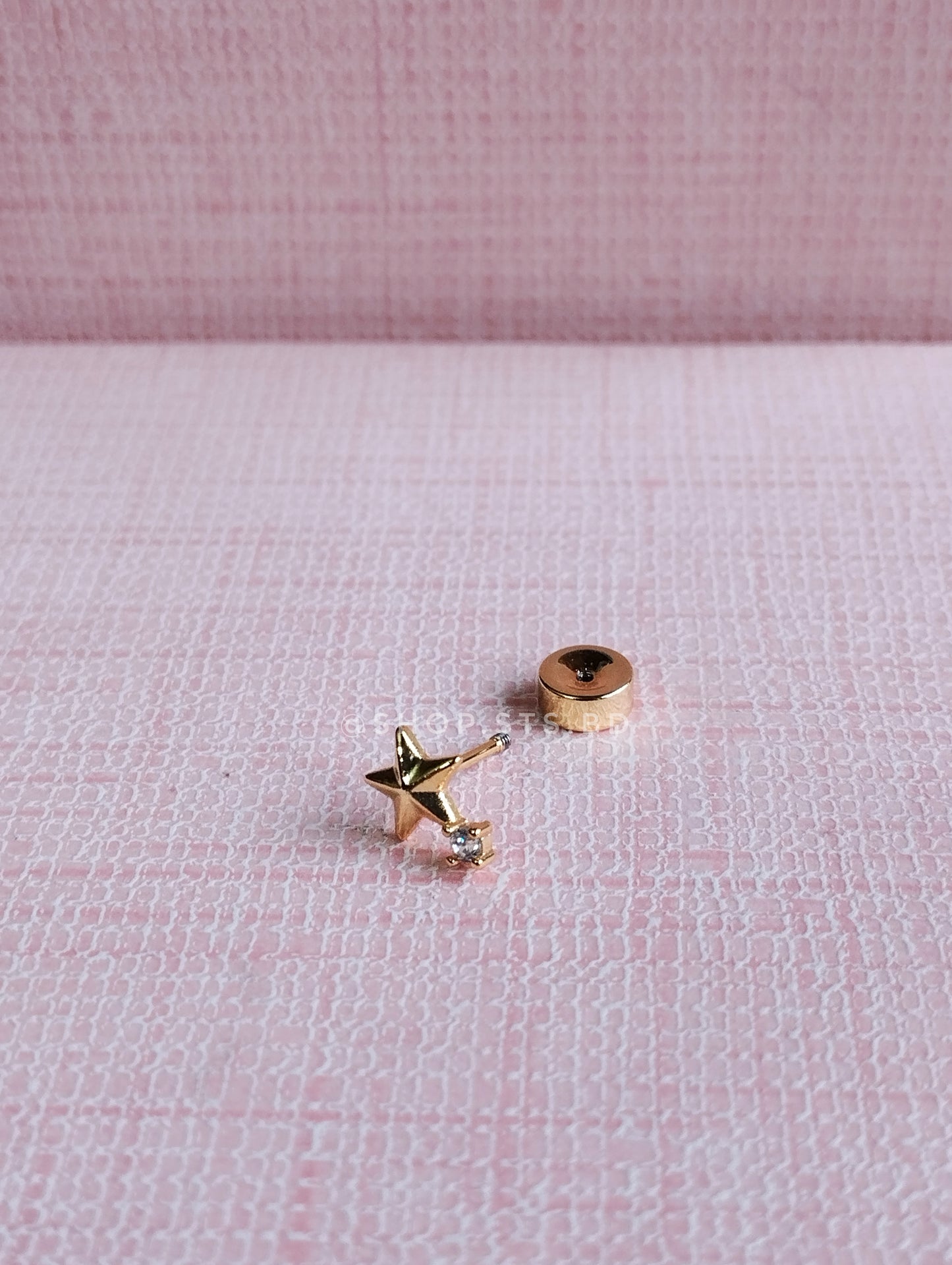 [ 1 piece ] Mini Star Flatback Screw System Top Earrings